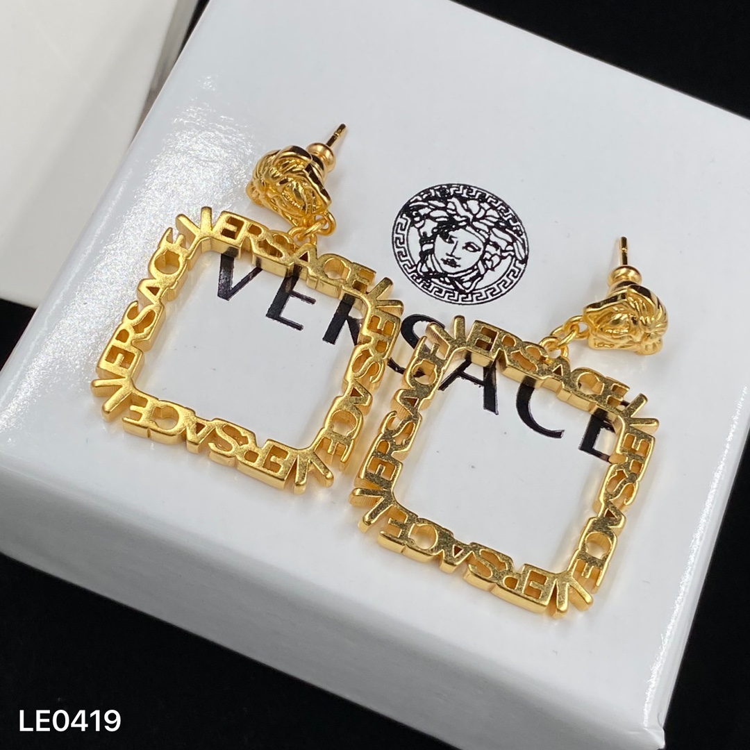 Versace Greca Hoop Earrings - DopestKickz