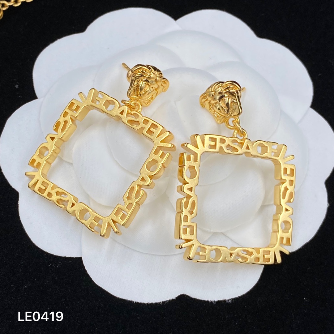 Versace Greca Hoop Earrings - DopestKickz