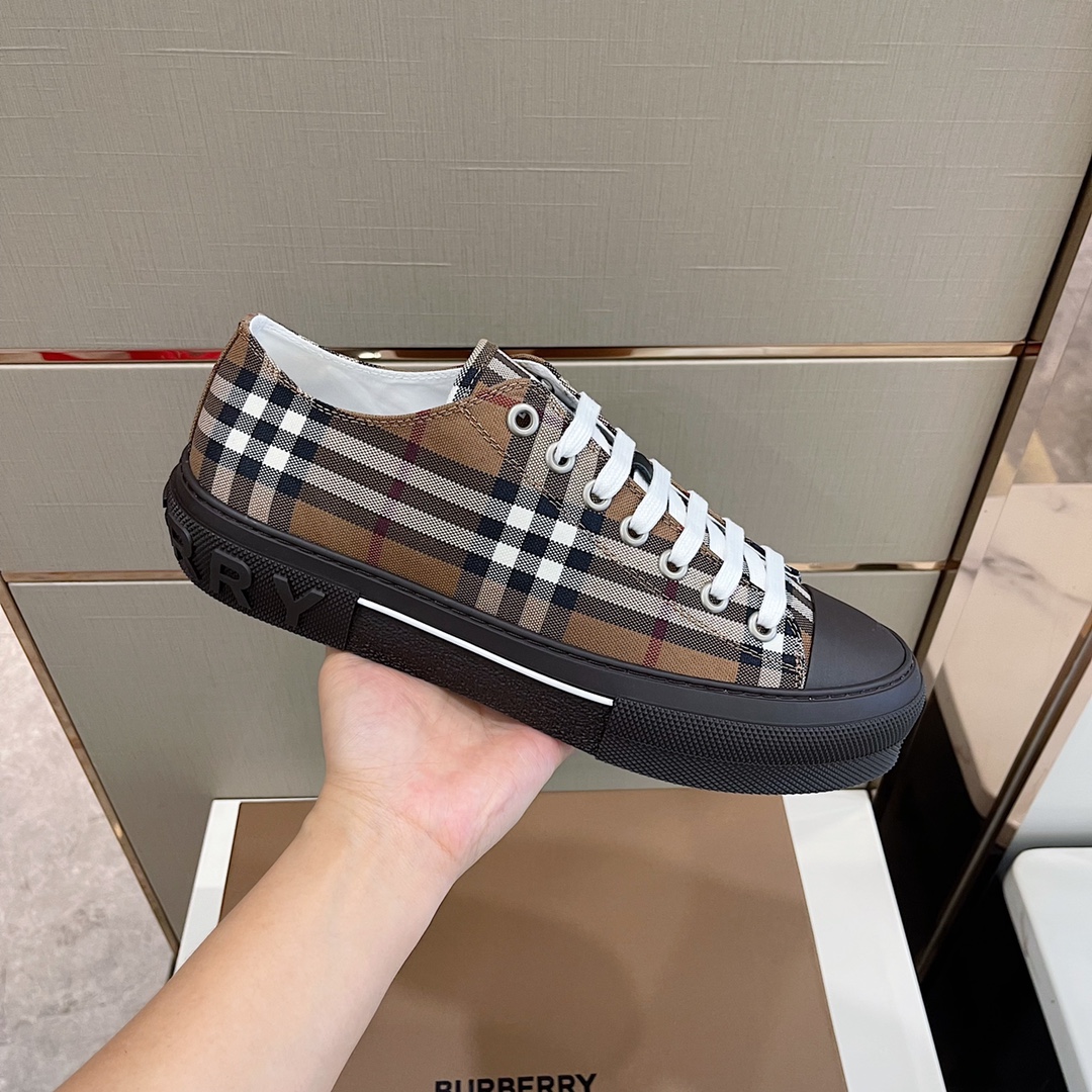 Burberry Vintage Check Cotton Sneakers - DopestKickz