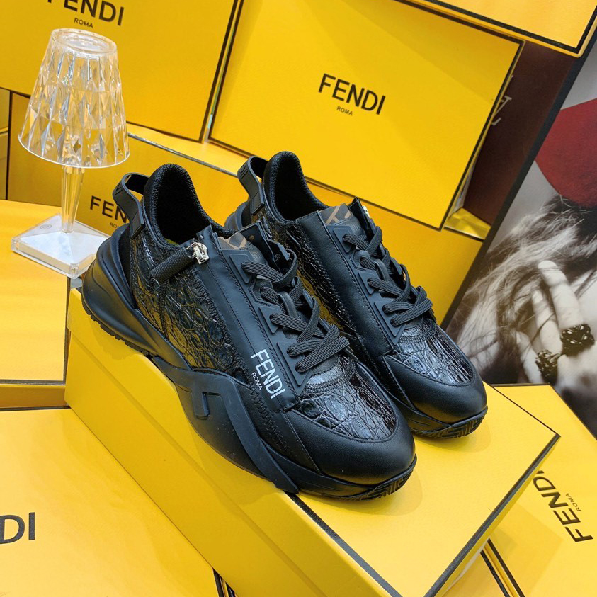Fendi Flow Beige Suede Low-Tops Sneakers - DopestKickz