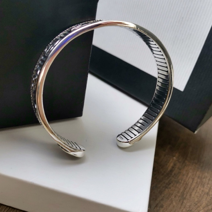 Gucci Bracelet With Double G In Silver - DopestKickz