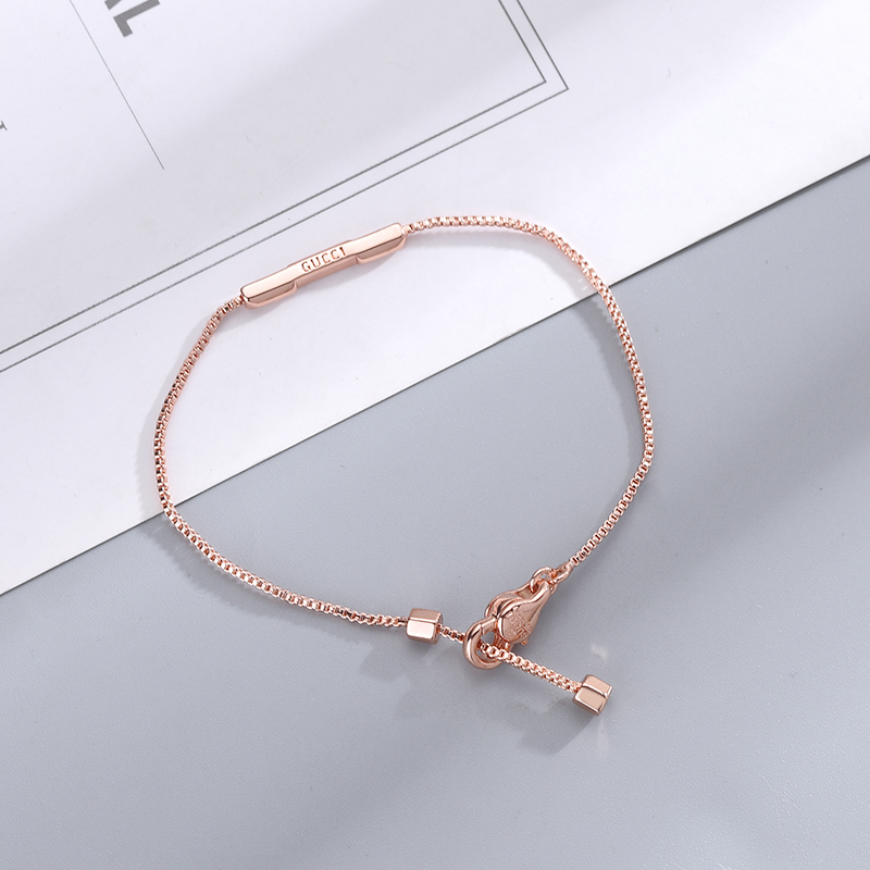Gucci  Link To Love Bracelet With 'Gucci' Bar - DopestKickz