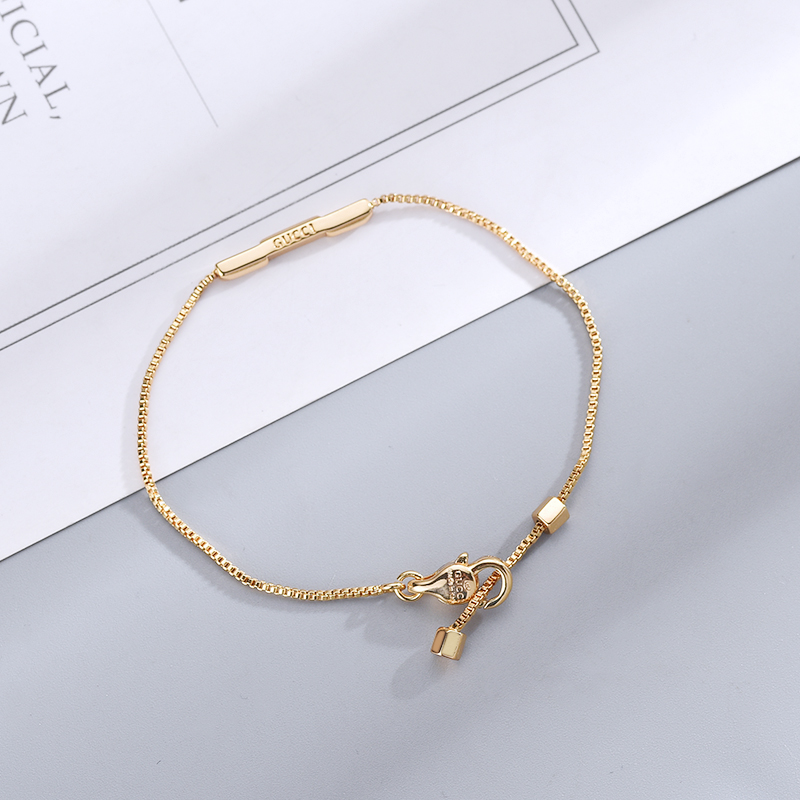 Gucci  Link To Love Bracelet With 'Gucci' Bar - DopestKickz