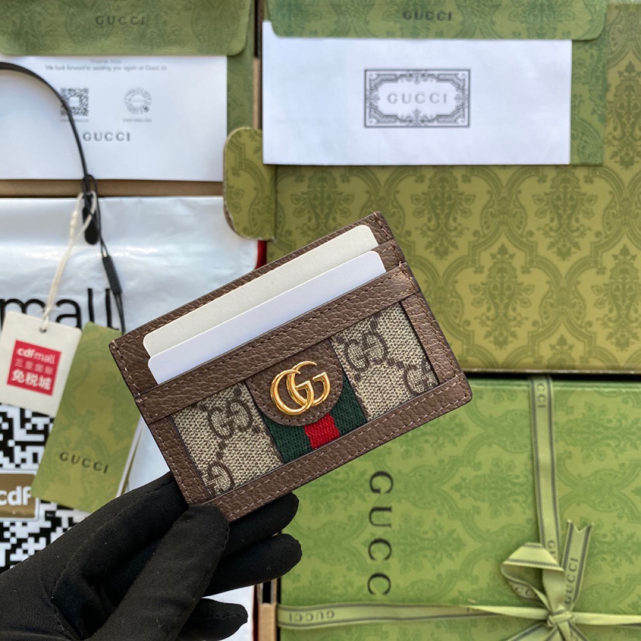 Gucci Ophidia GG Card Case(10-7.5CM) - DopestKickz