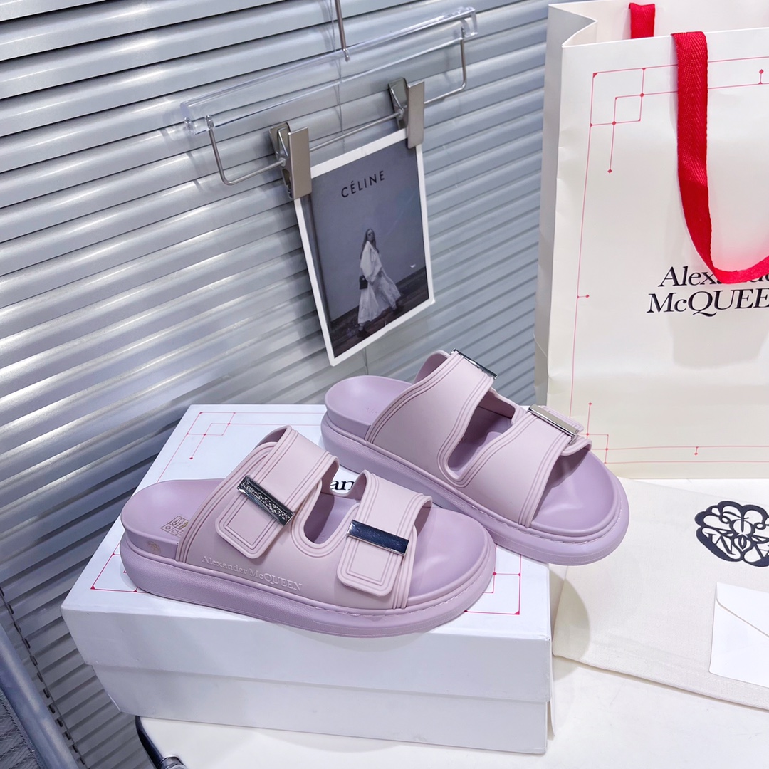 Alexander Mqueen Women's Hybrid Slide In Lilac - DopestKickz