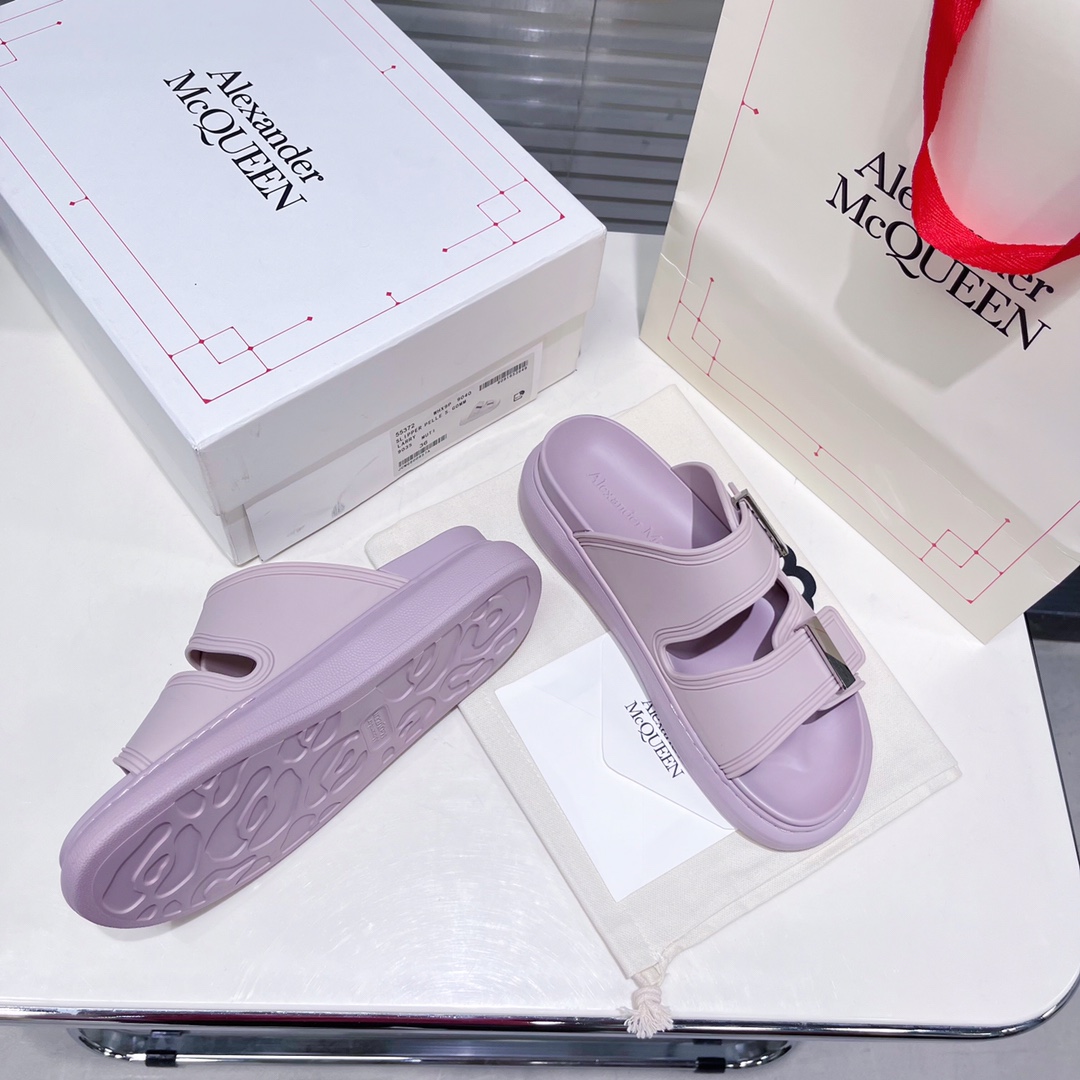 Alexander Mqueen Women's Hybrid Slide In Lilac - DopestKickz