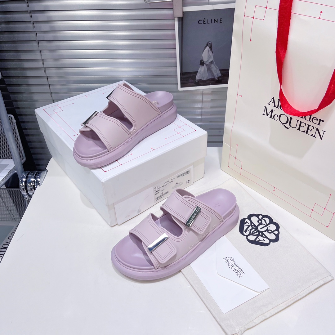 Alexander Mqueen Women's Hybrid Slide In Lilac - DopestKickz