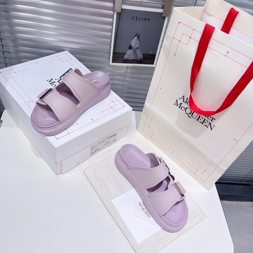 Alexander Mqueen Women's Hybrid Slide In Lilac - DopestKickz