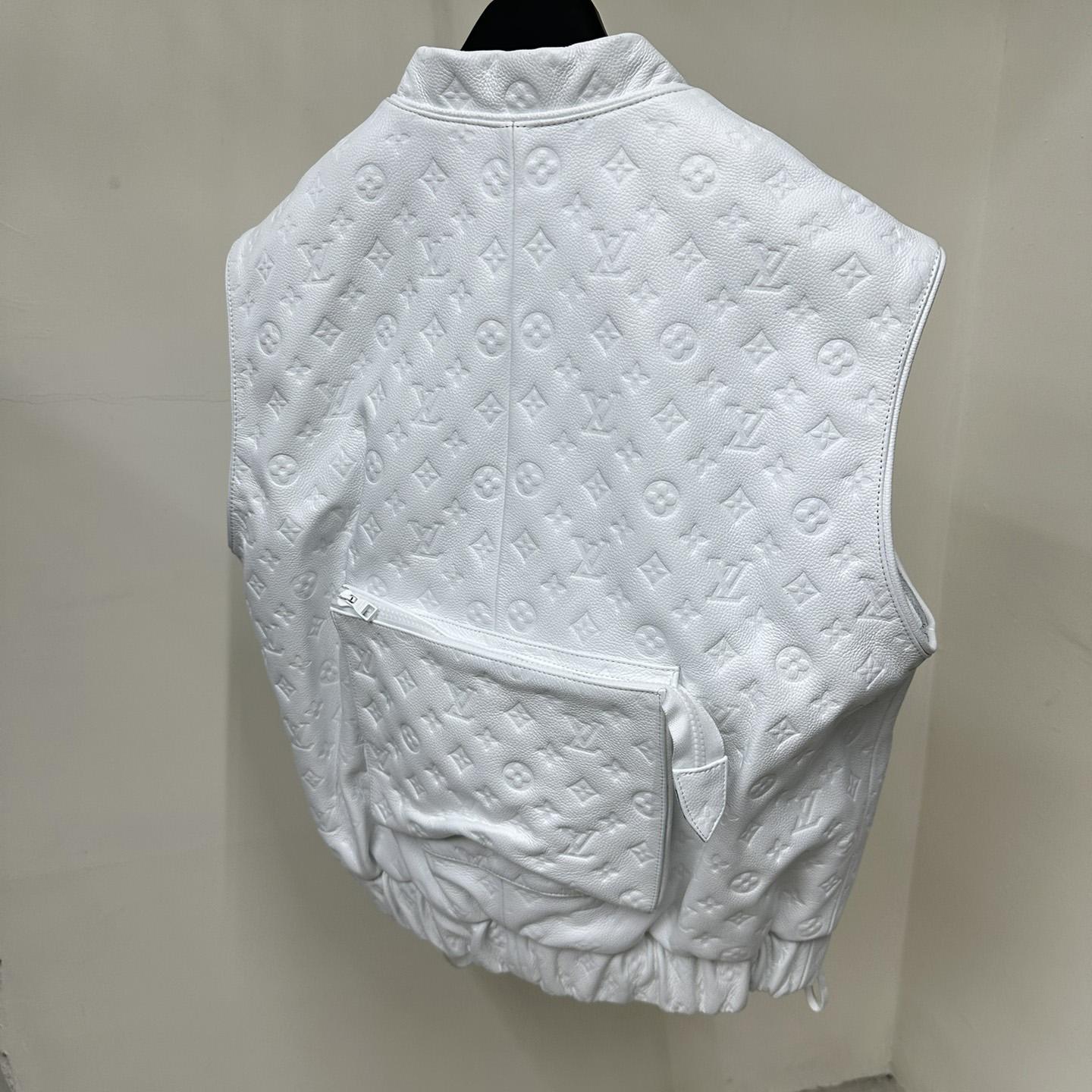 Louis Vuitton Black Monogram Leather Vest - DopestKickz
