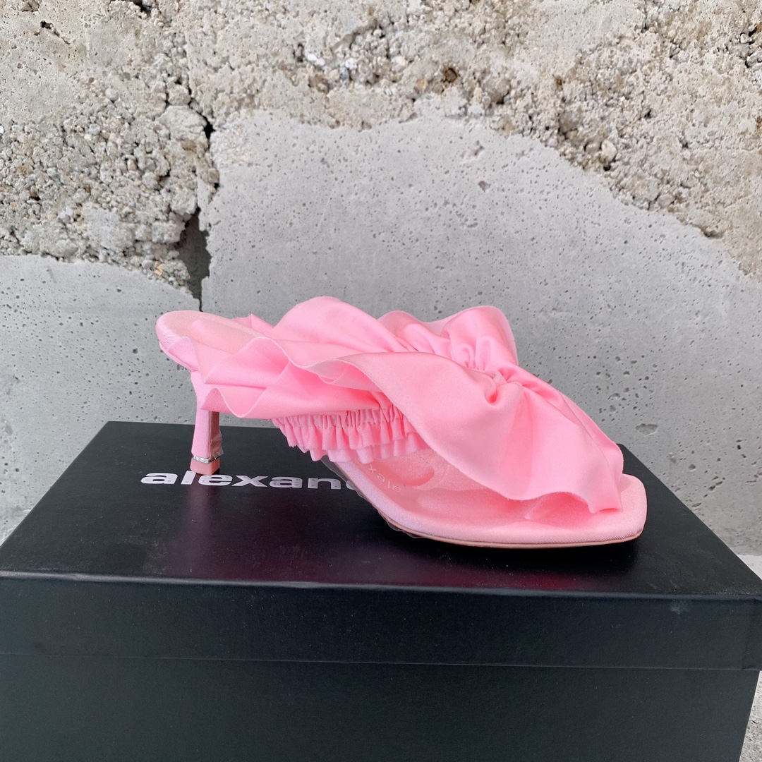 Alexander Wang Celeste 65 Ruffle Sandal In Lycra - DopestKickz