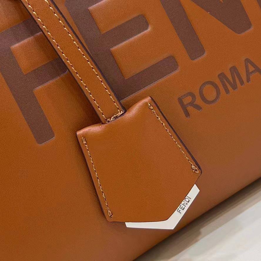 Fendi By The Way Medium Brown Leather Boston Bag(28-20-11CM) - DopestKickz
