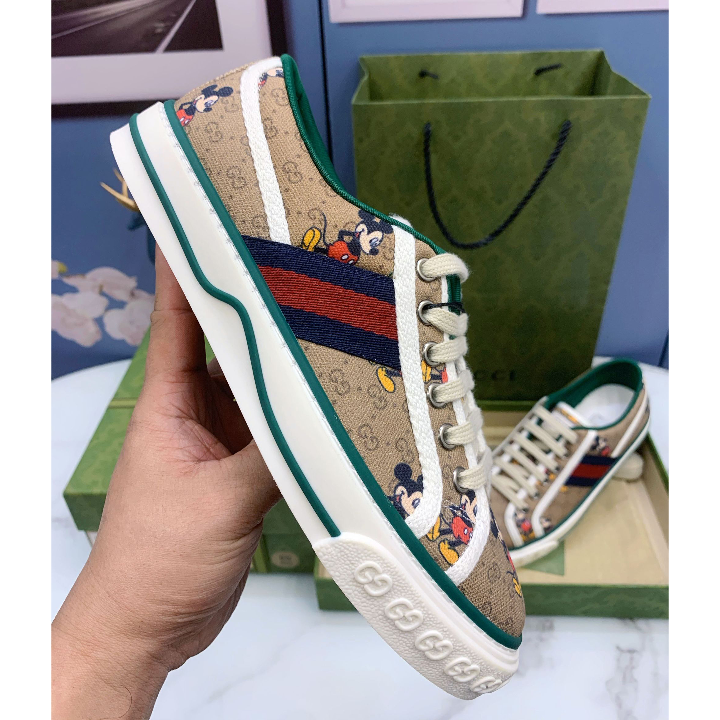Gucci x Disney Mickey Mouse Sneakers - DopestKickz