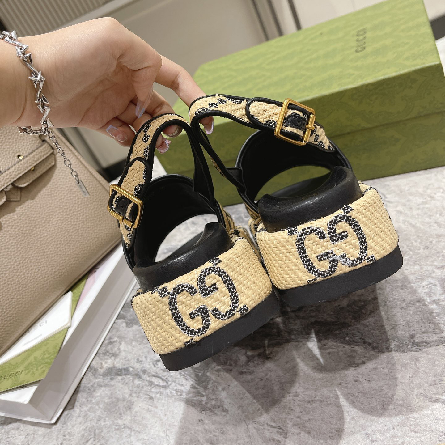 Gucci GG Platform Sandal - DopestKickz