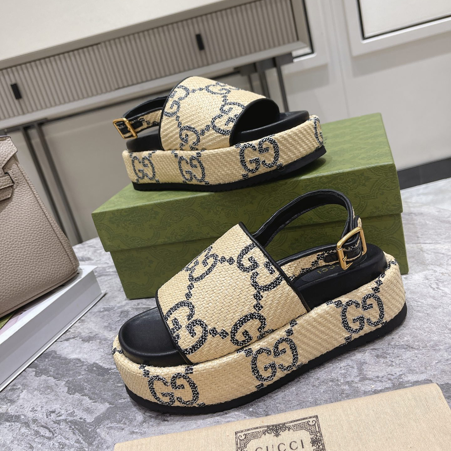 Gucci GG Platform Sandal - DopestKickz