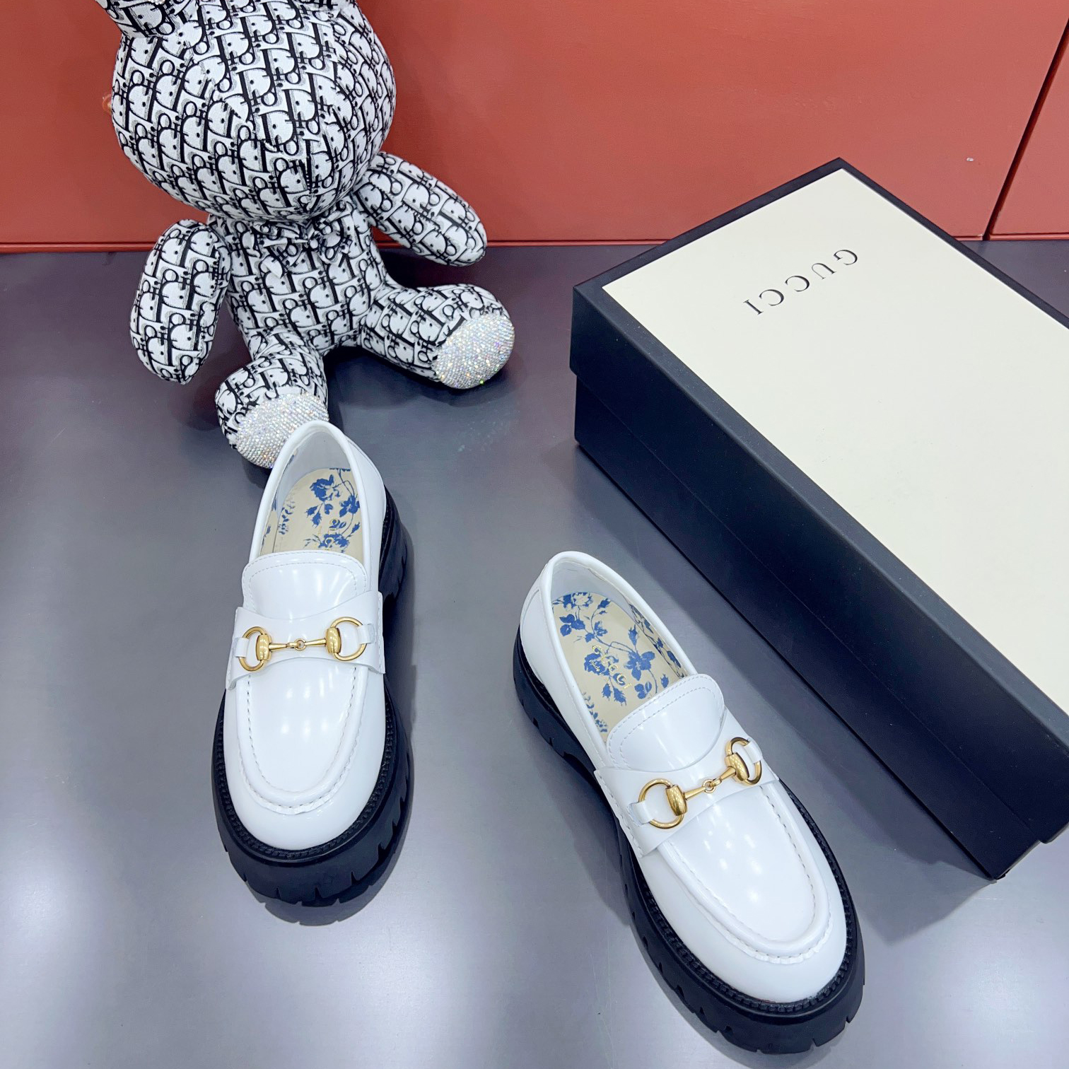 Gucci Leather Lug Sole Horsebit Loafer - DopestKickz
