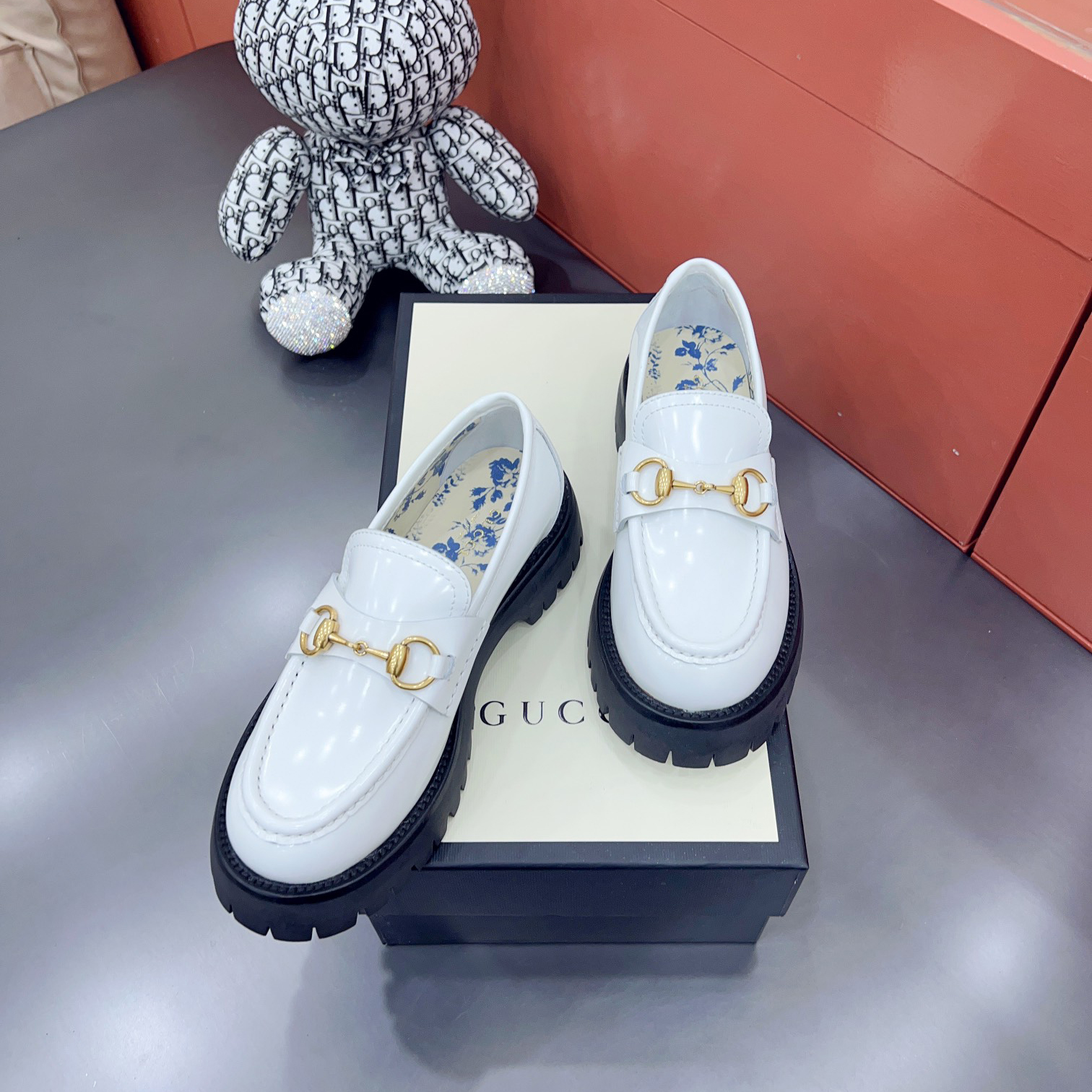 Gucci Leather Lug Sole Horsebit Loafer - DopestKickz