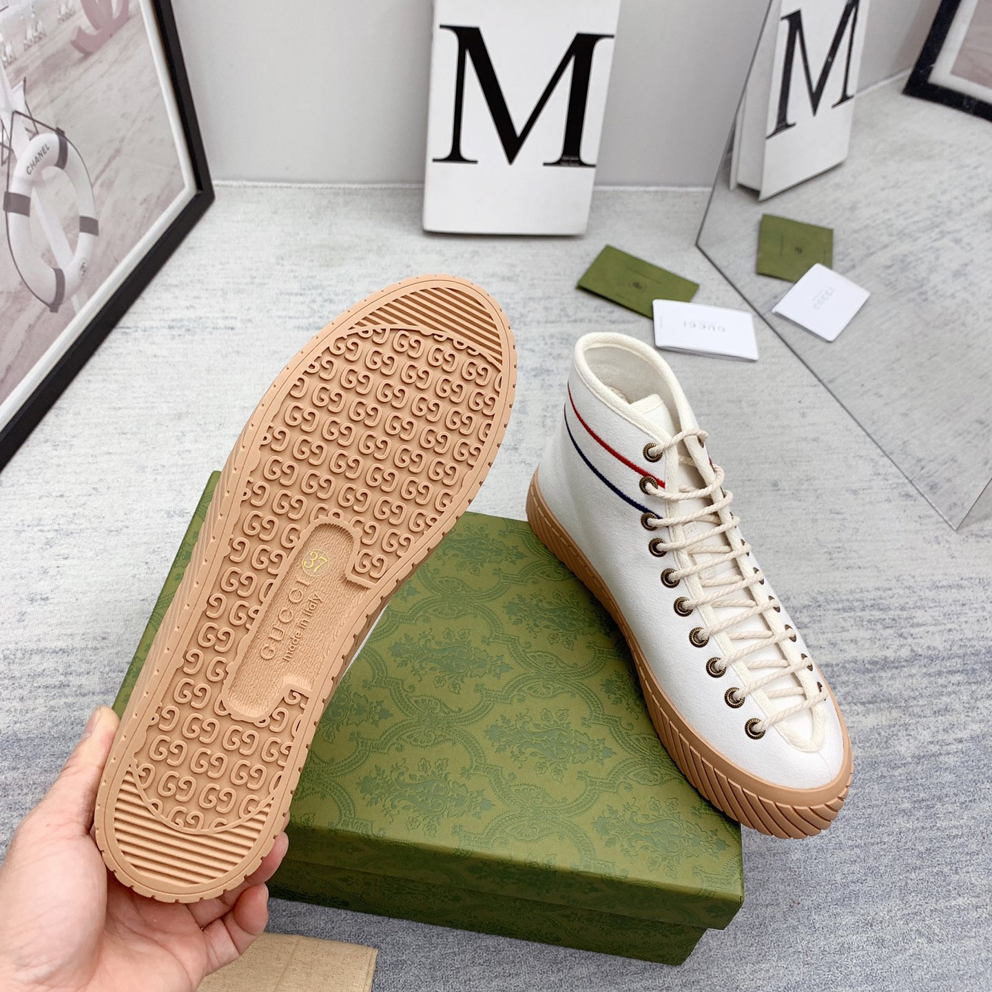 Gucci Interlocking G High-Top Sneaker - DopestKickz