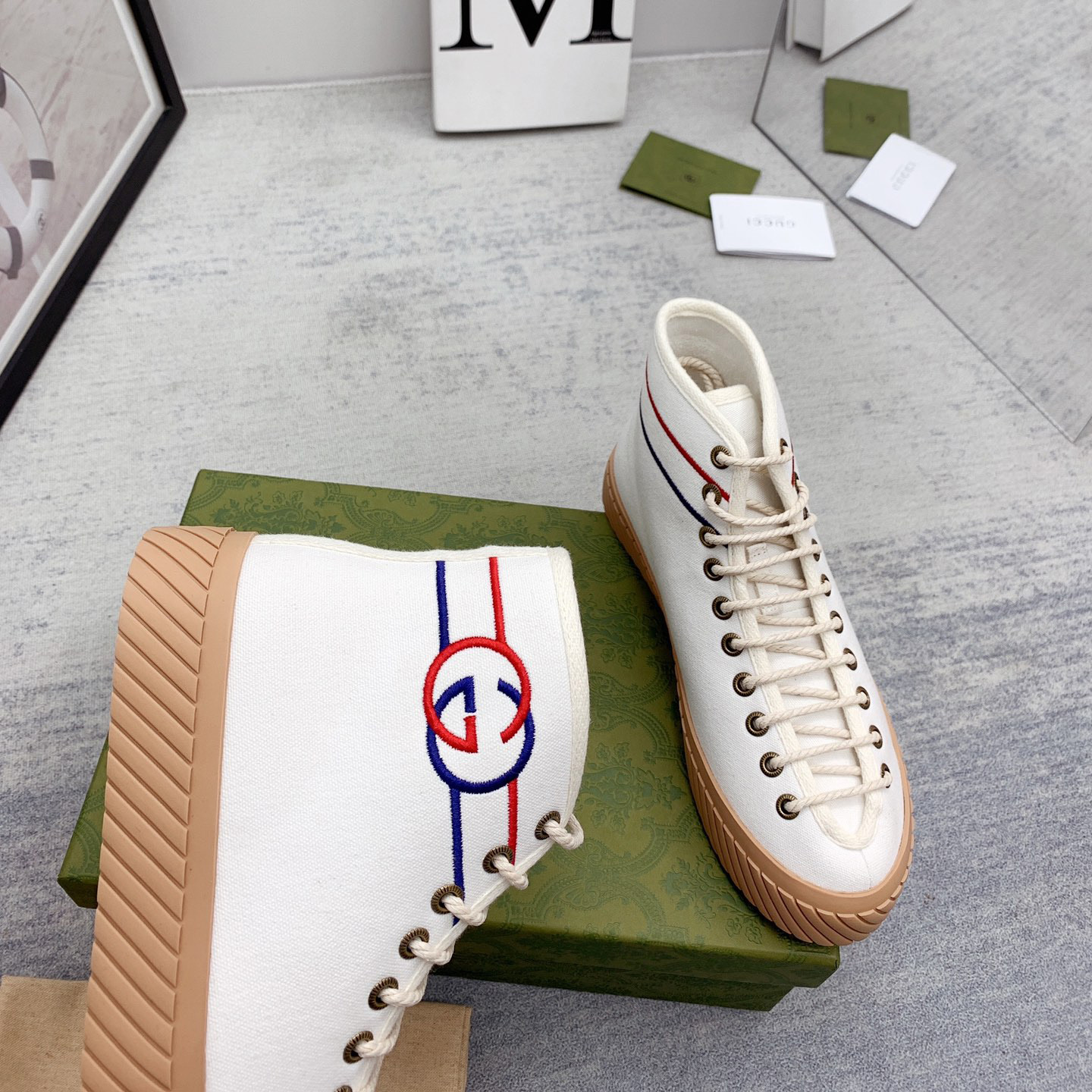 Gucci Interlocking G High-Top Sneaker - DopestKickz