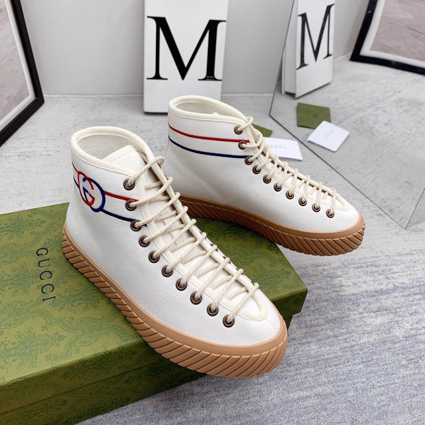 Gucci Interlocking G High-Top Sneaker - DopestKickz