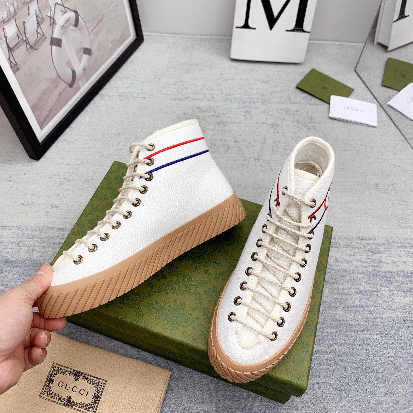 Gucci Interlocking G High-Top Sneaker - DopestKickz