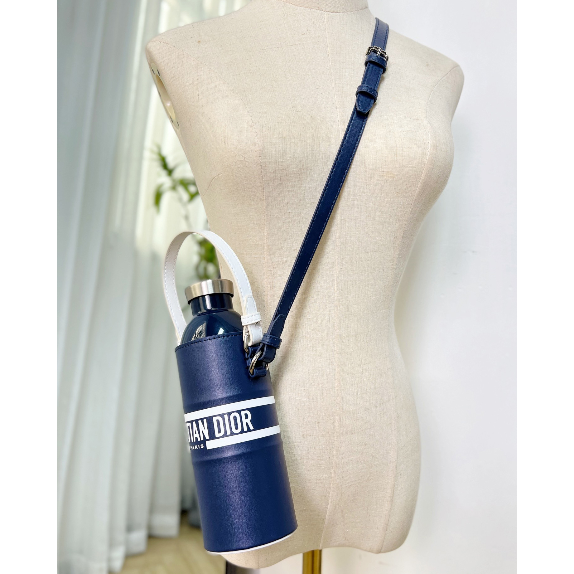 Dior Vibe Bottle Holder Blue Calfskin - DopestKickz