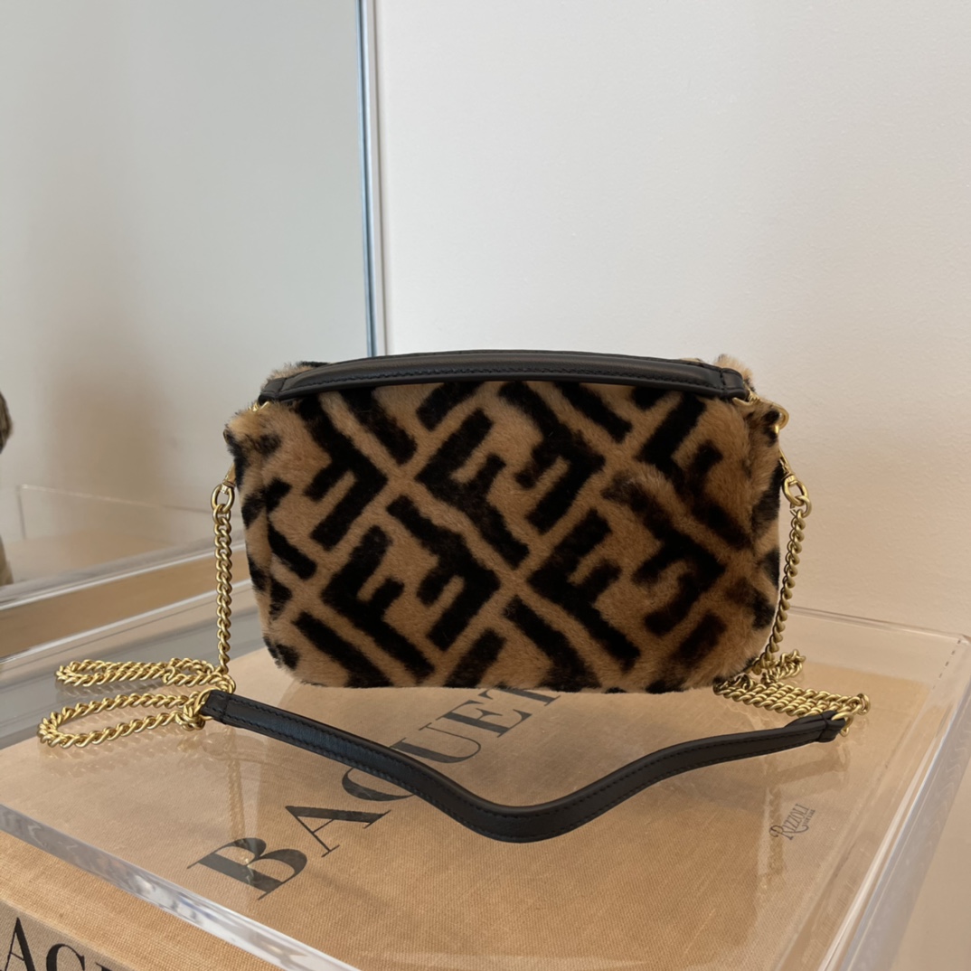 Fendi Baguette Brown Sheepskin Bag - DopestKickz