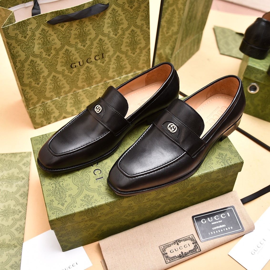 Gucci Men's Loafer With Interlocking G - DopestKickz