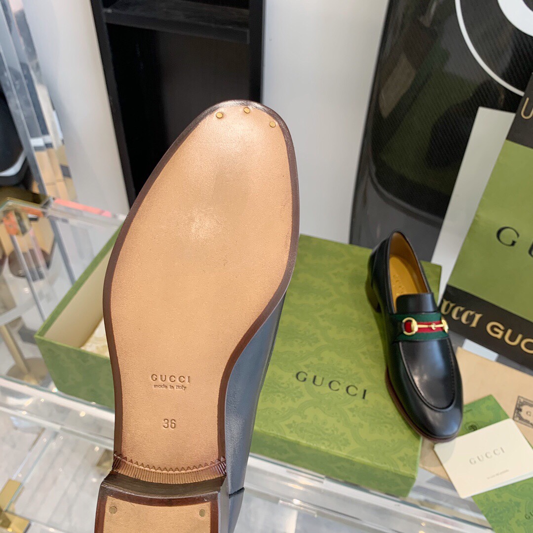 Gucci Loafer With Horsebit And Web - DopestKickz