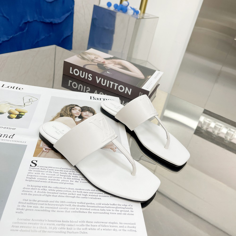 Louis Vuitton Drapy Flat Thong     - DopestKickz