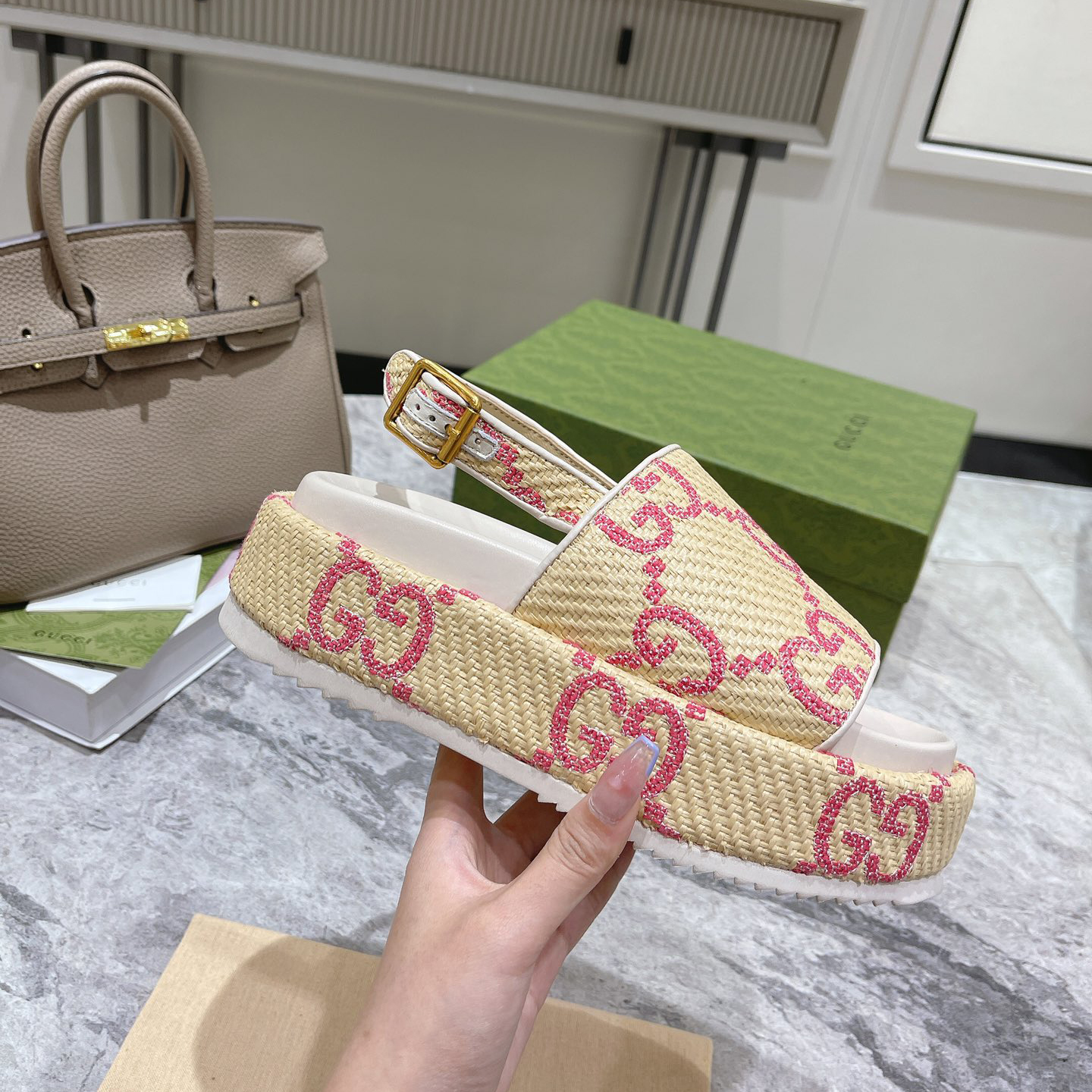 Gucci GG Platform Sandal - DopestKickz