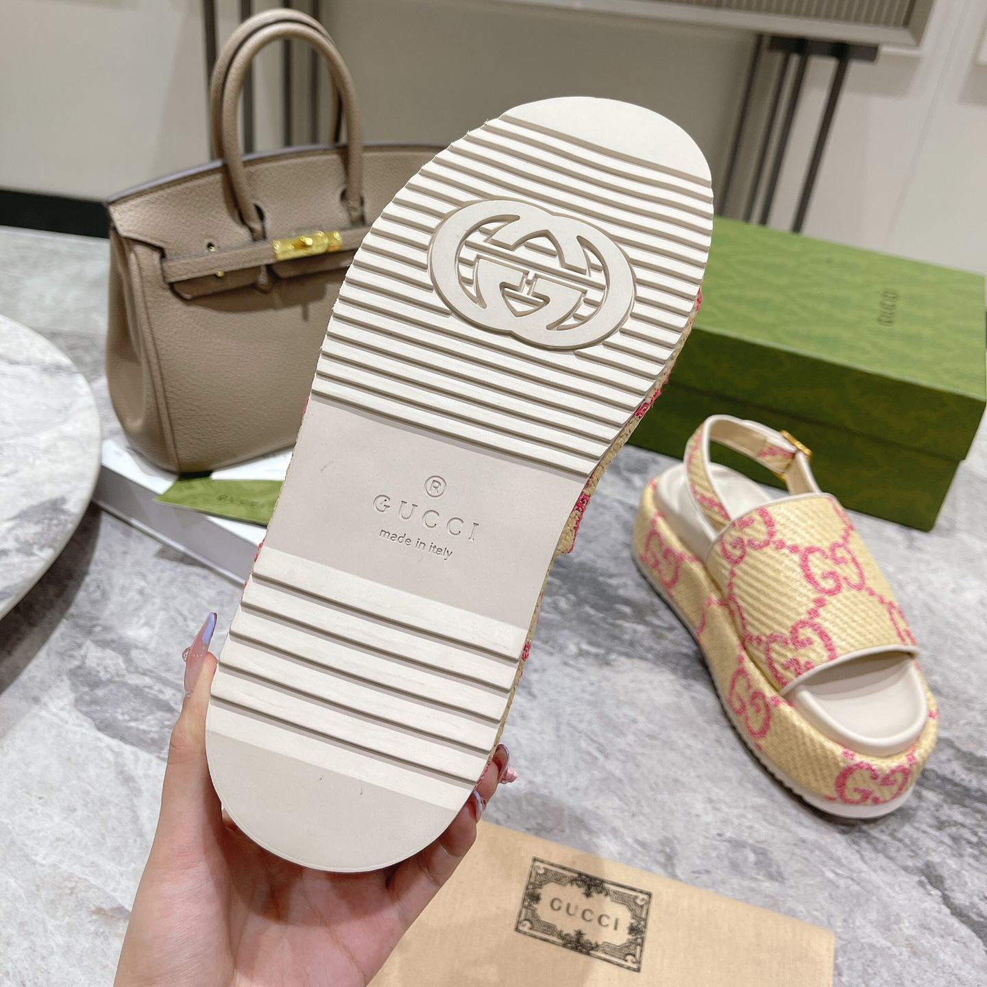 Gucci GG Platform Sandal - DopestKickz