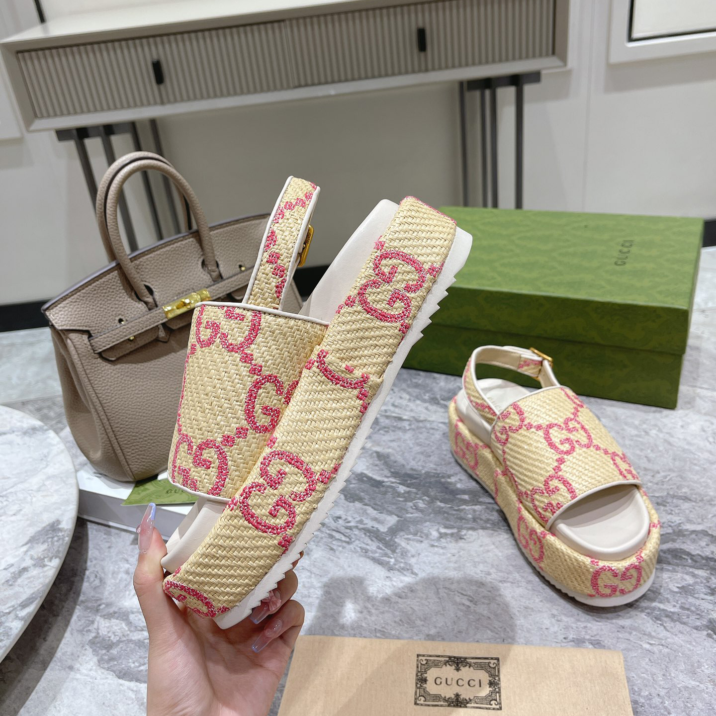 Gucci GG Platform Sandal - DopestKickz