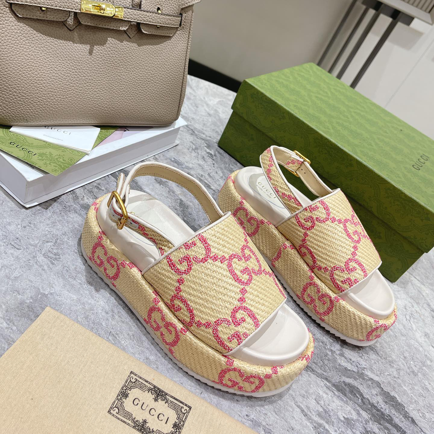Gucci GG Platform Sandal - DopestKickz