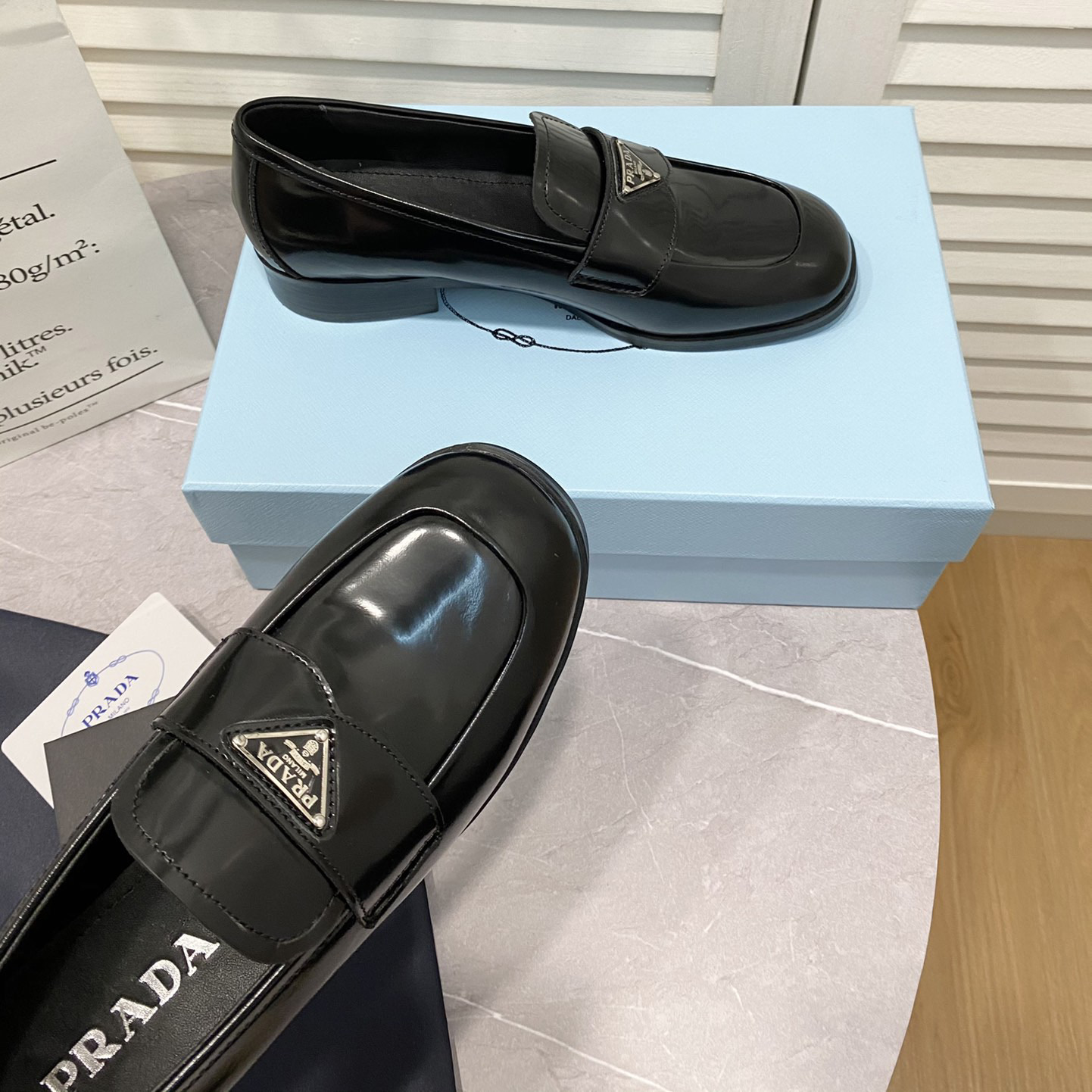 Prada Chocolate Brushed Leather Loafers - DopestKickz