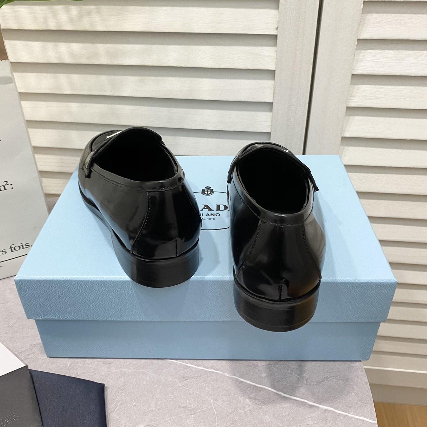 Prada Chocolate Brushed Leather Loafers - DopestKickz