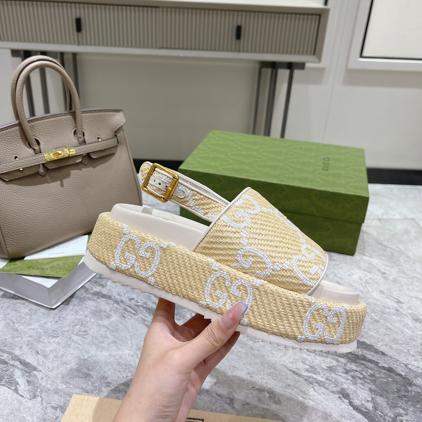 Gucci GG Platform Sandal - DopestKickz