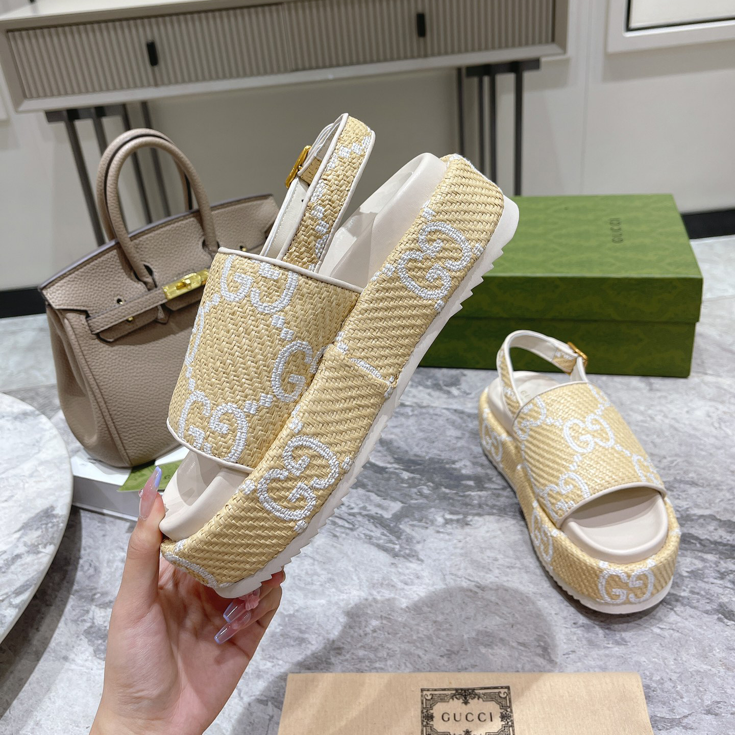 Gucci GG Platform Sandal - DopestKickz
