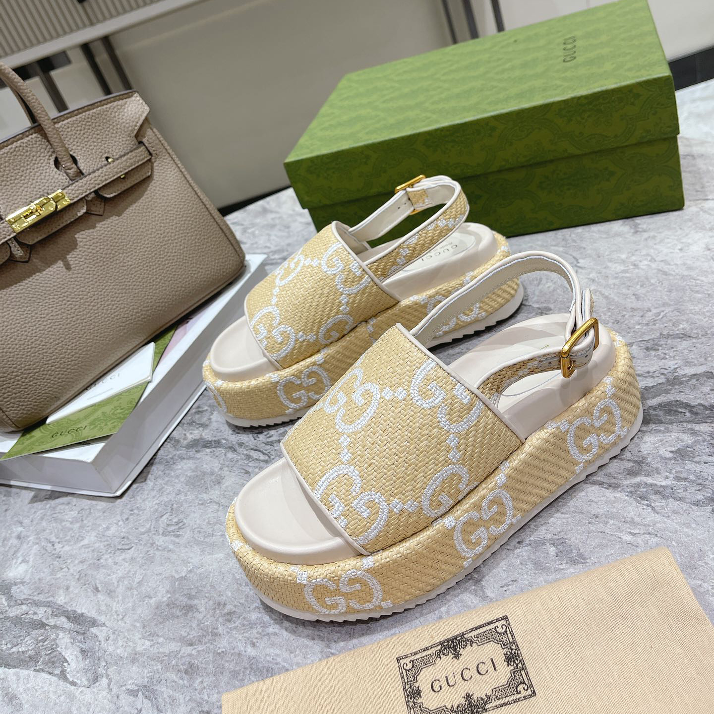 Gucci GG Platform Sandal - DopestKickz
