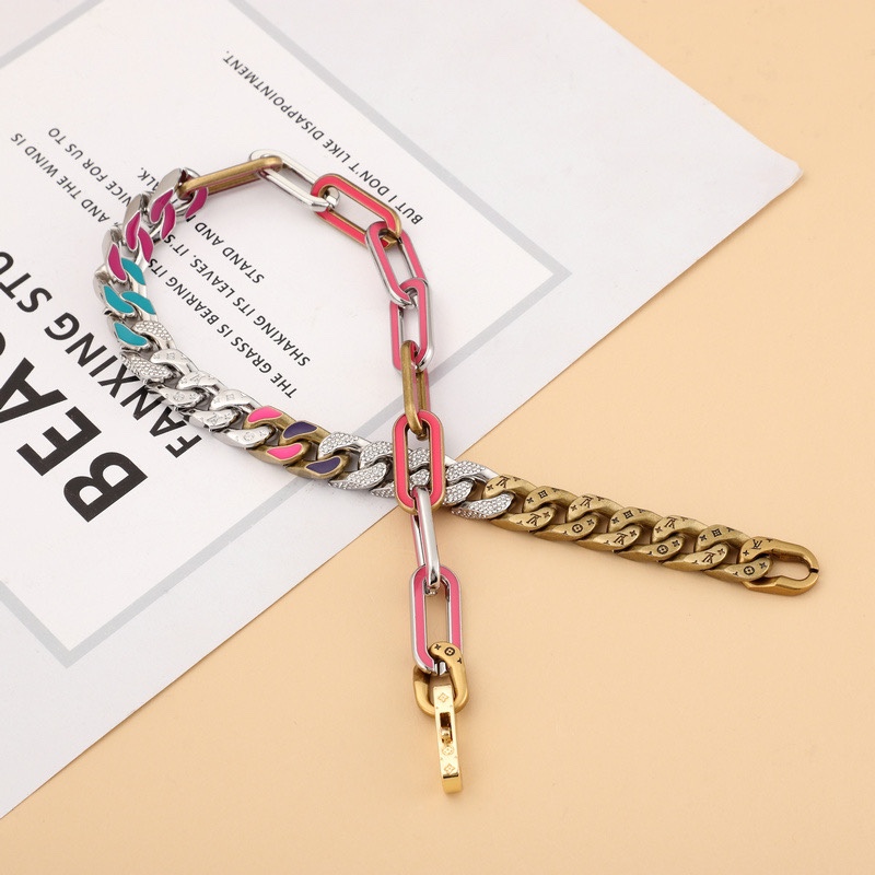 Louis Vuitton LV Mixed Necklace 50cm    - DopestKickz