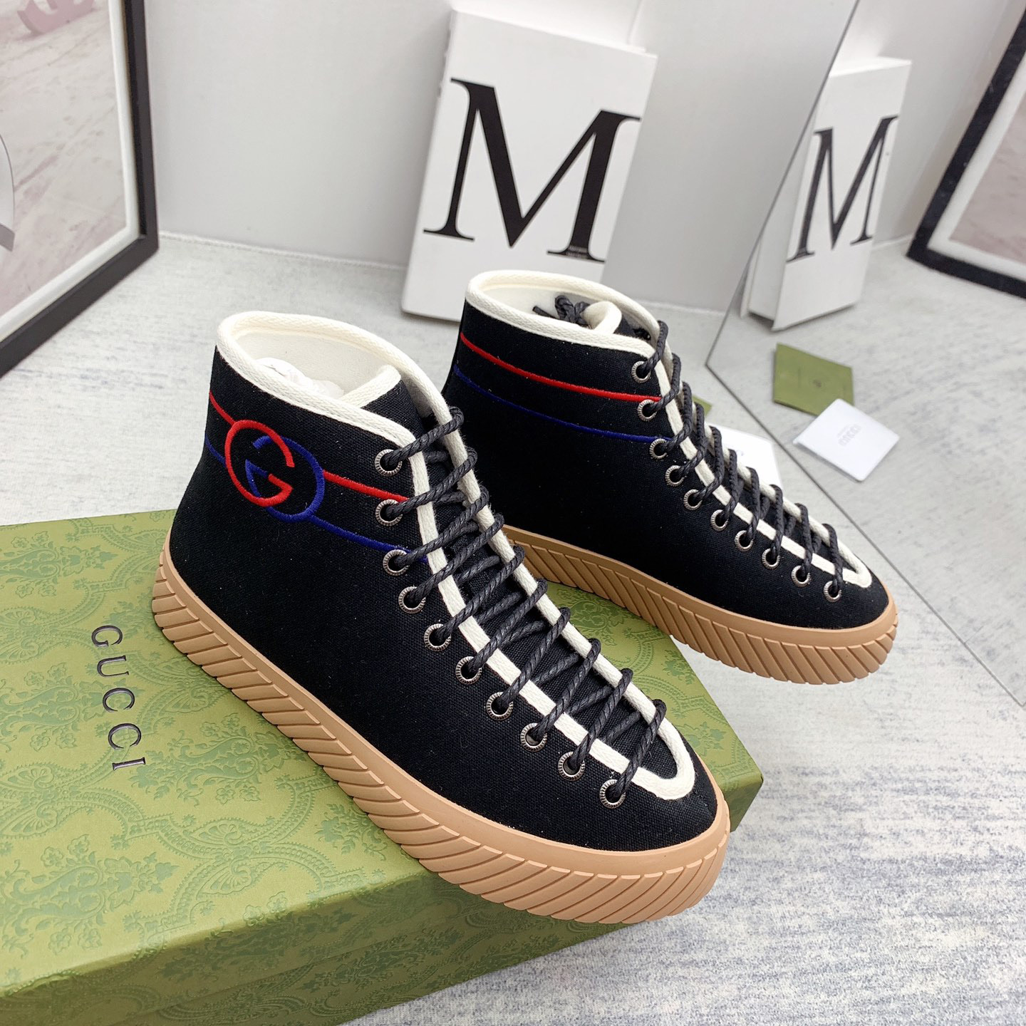 Gucci Interlocking G High-Top Sneaker - DopestKickz