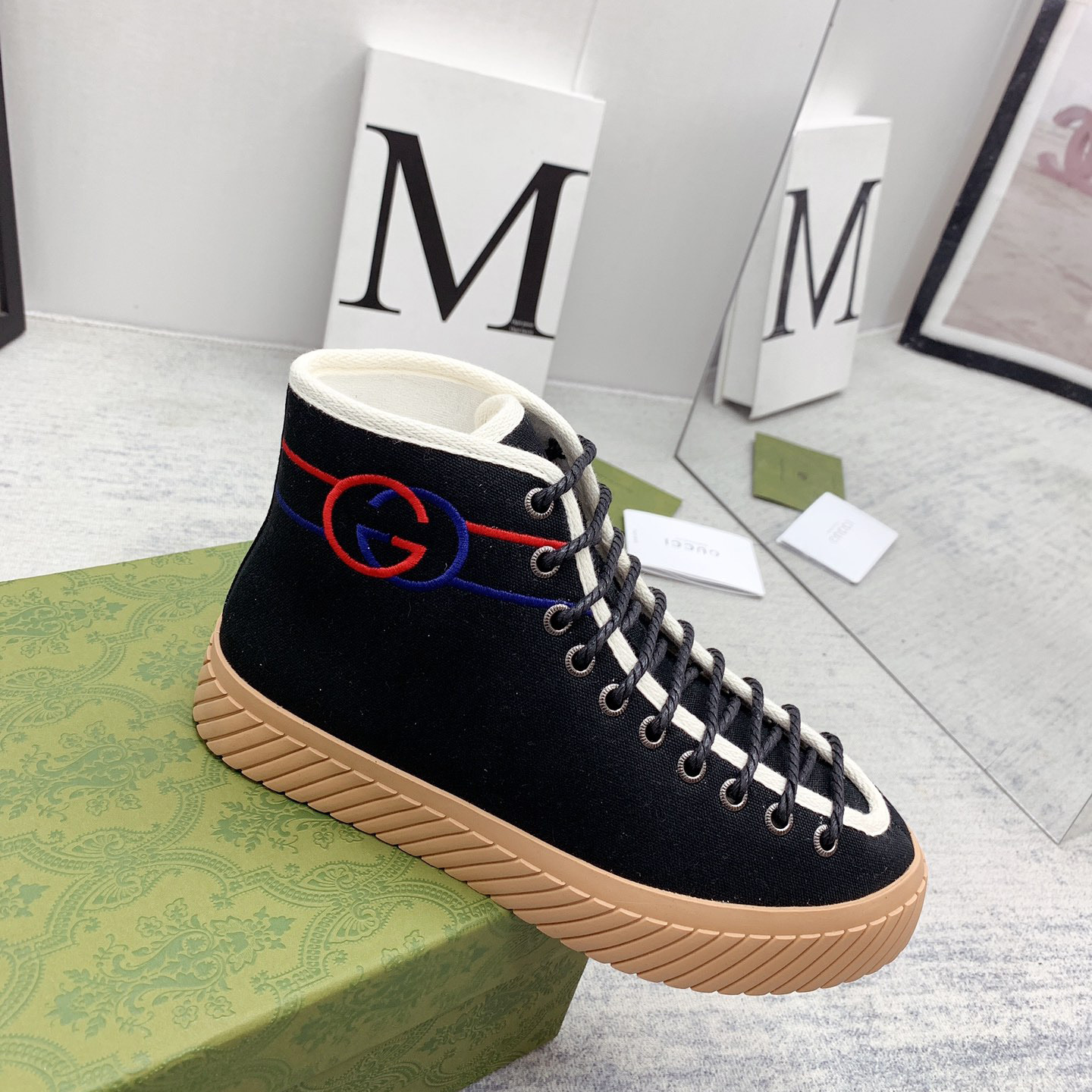 Gucci Interlocking G High-Top Sneaker - DopestKickz