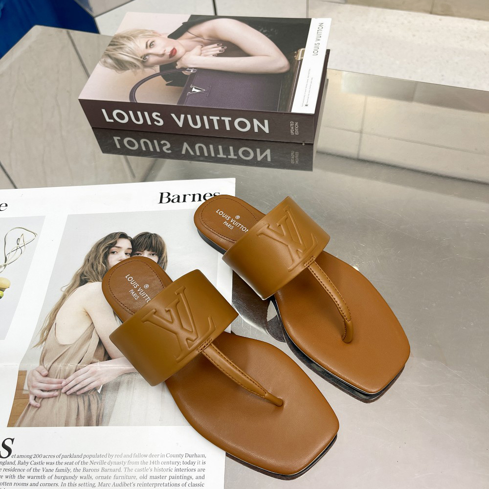 Louis Vuitton Drapy Flat Thong     - DopestKickz