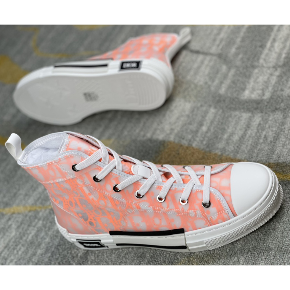 Dior B23 High'Dior Oblique-Orange' Sneakers - DopestKickz