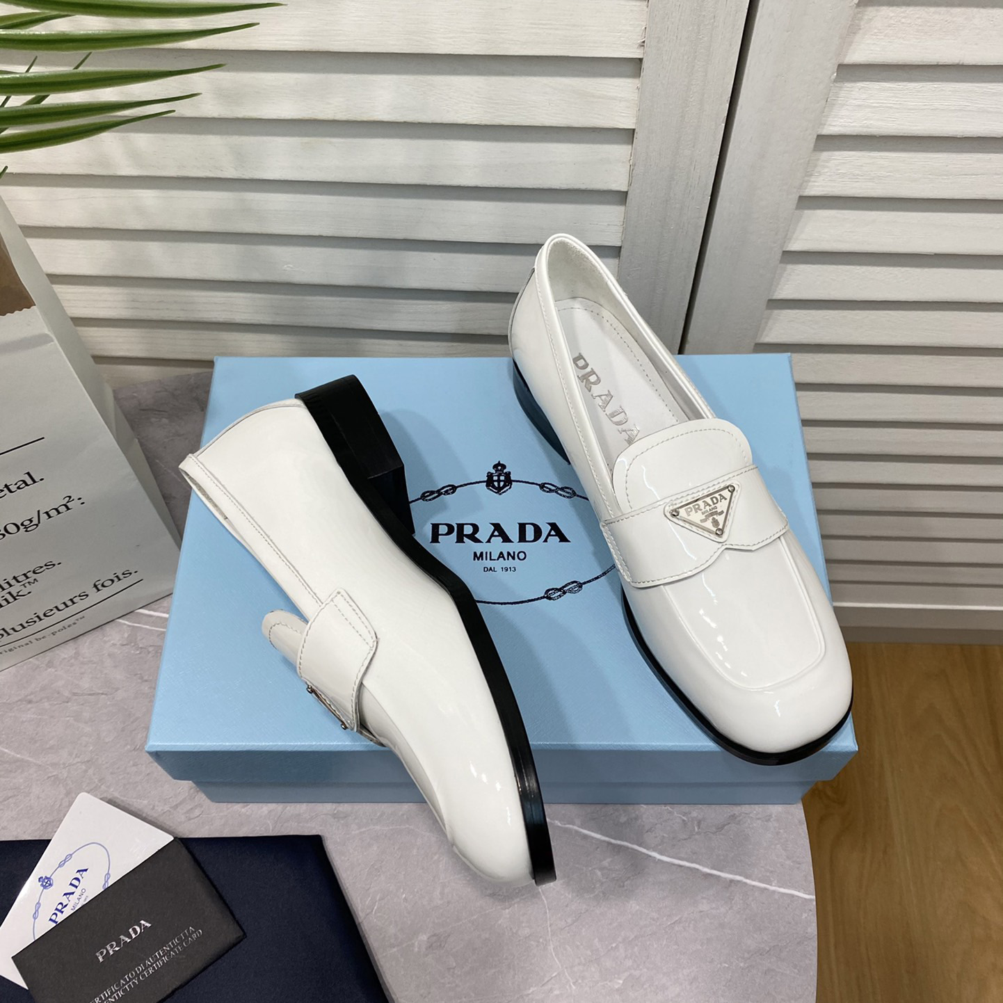 Prada Chocolate Brushed Leather Loafers - DopestKickz