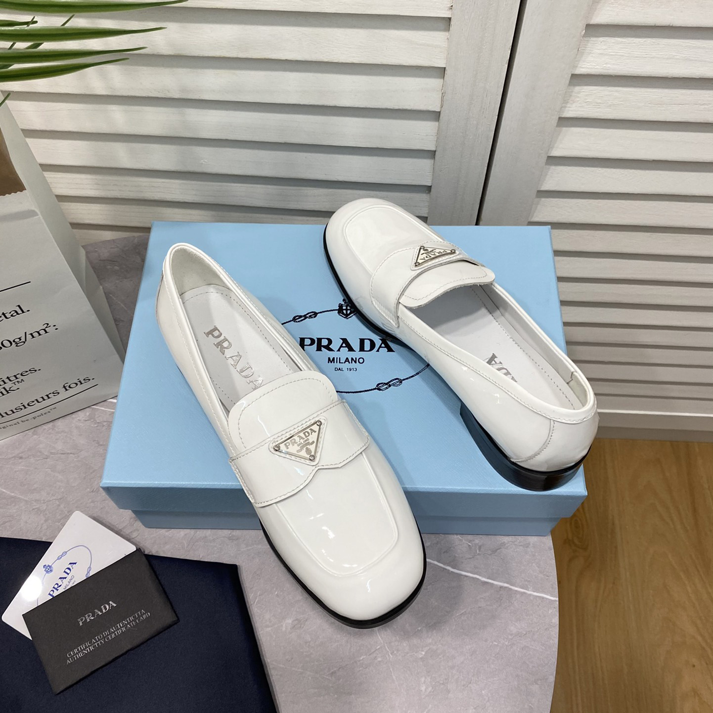 Prada Chocolate Brushed Leather Loafers - DopestKickz