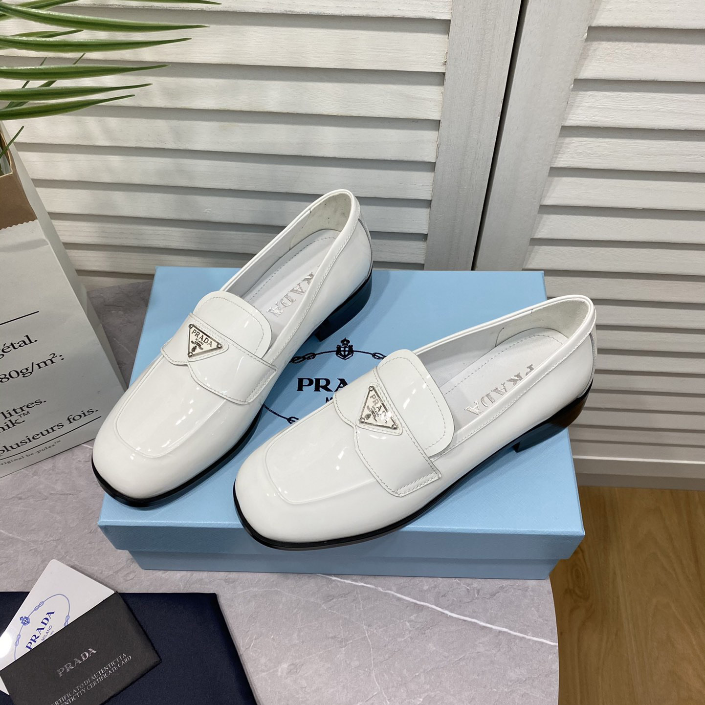 Prada Chocolate Brushed Leather Loafers - DopestKickz
