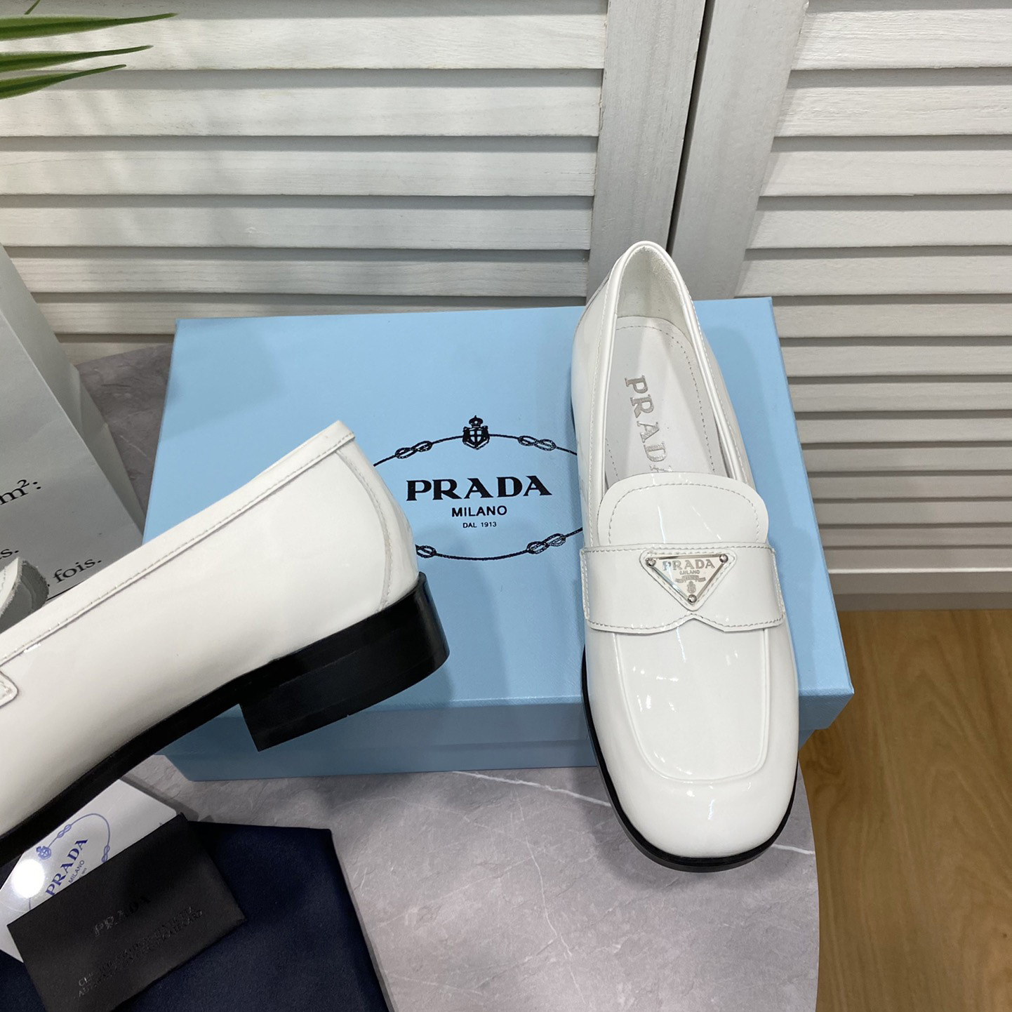 Prada Chocolate Brushed Leather Loafers - DopestKickz