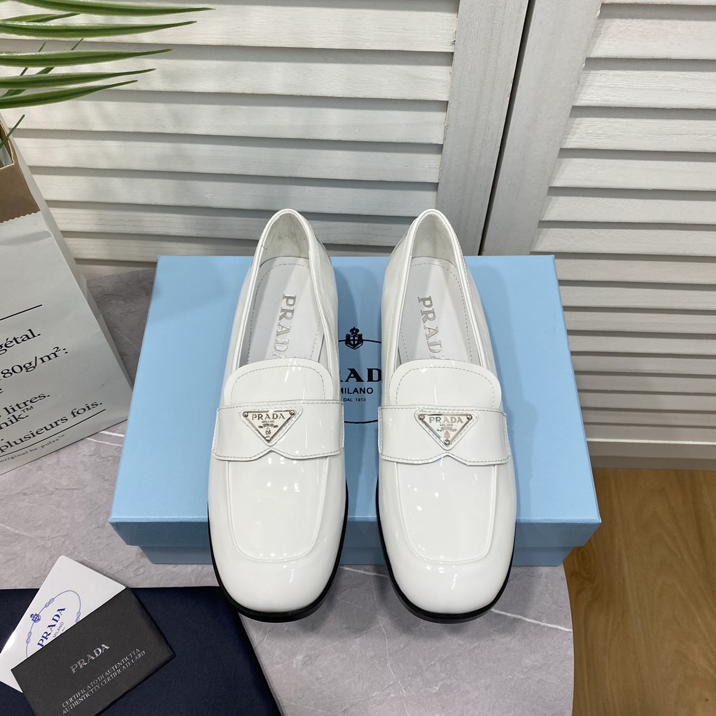 Prada Chocolate Brushed Leather Loafers - DopestKickz