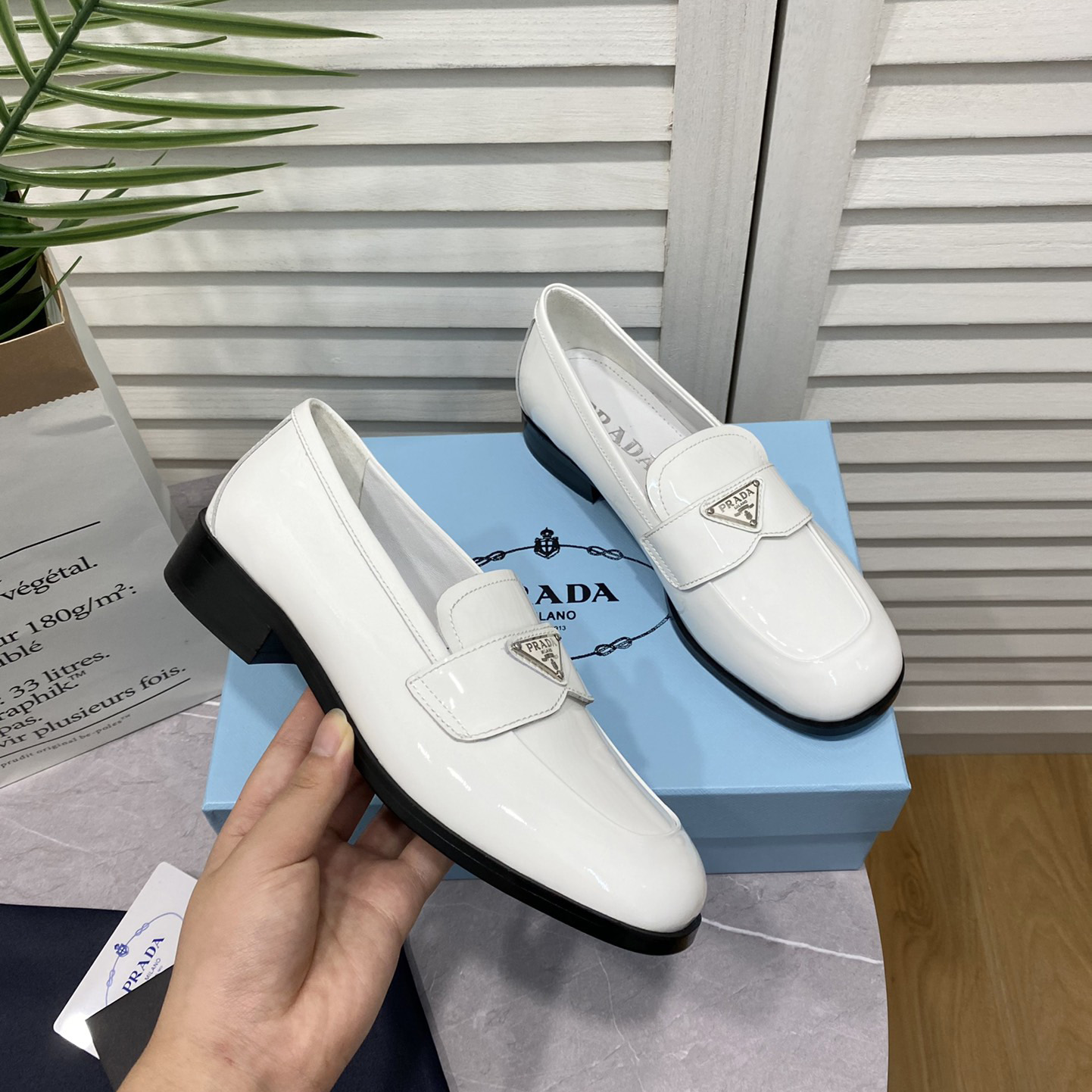 Prada Chocolate Brushed Leather Loafers - DopestKickz