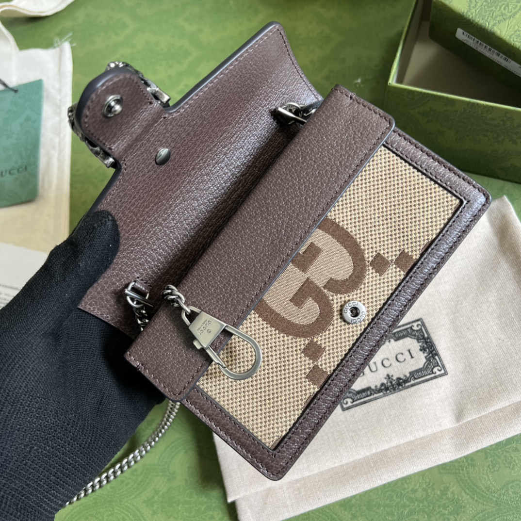 Gucci Dionysus Jumbo GG Super Mini Bag(16.5-10-4cm) - DopestKickz